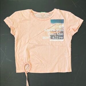 Peach Graphic Kids T-Shirt